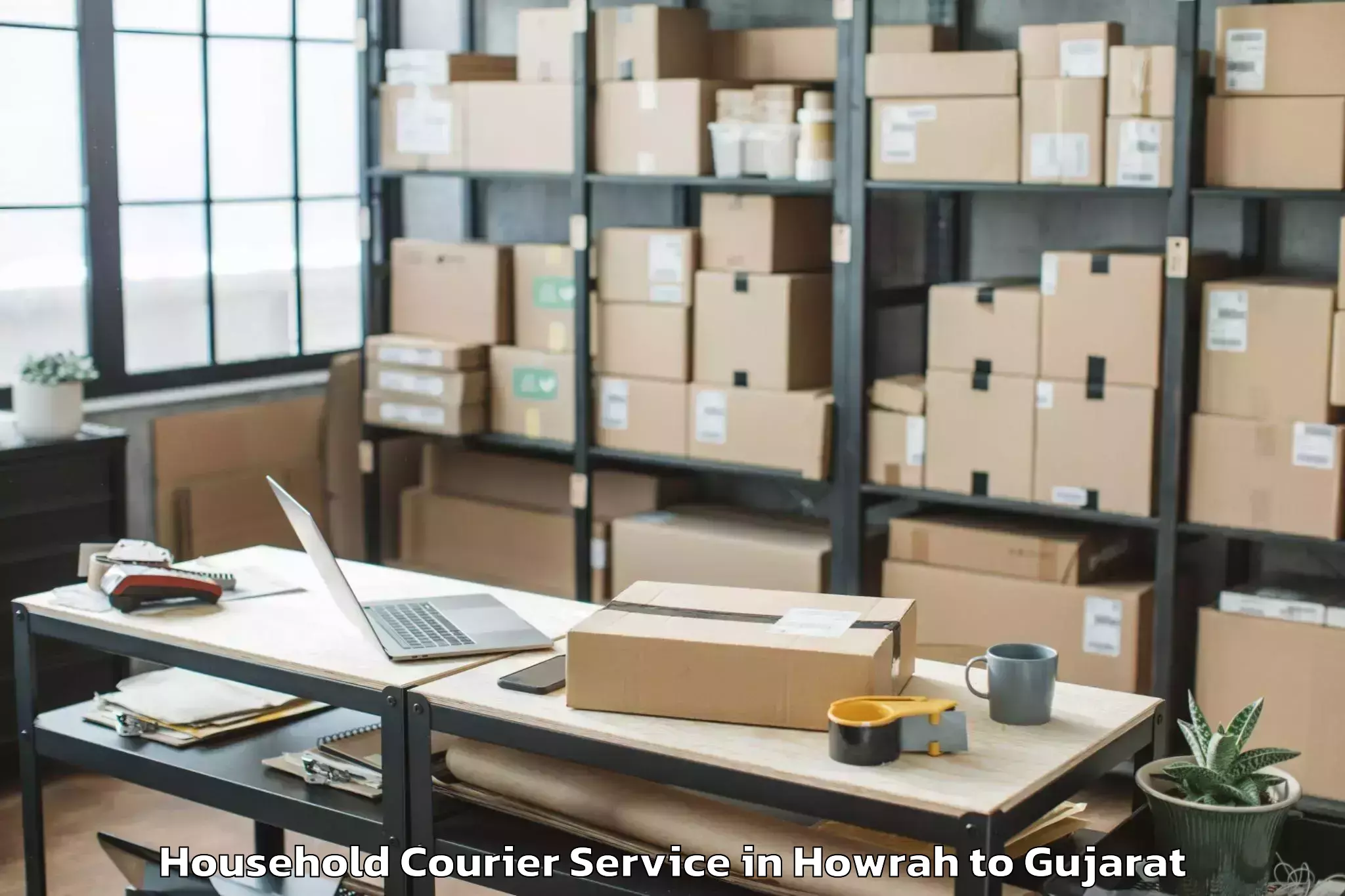 Top Howrah to Dediapada Household Courier Available